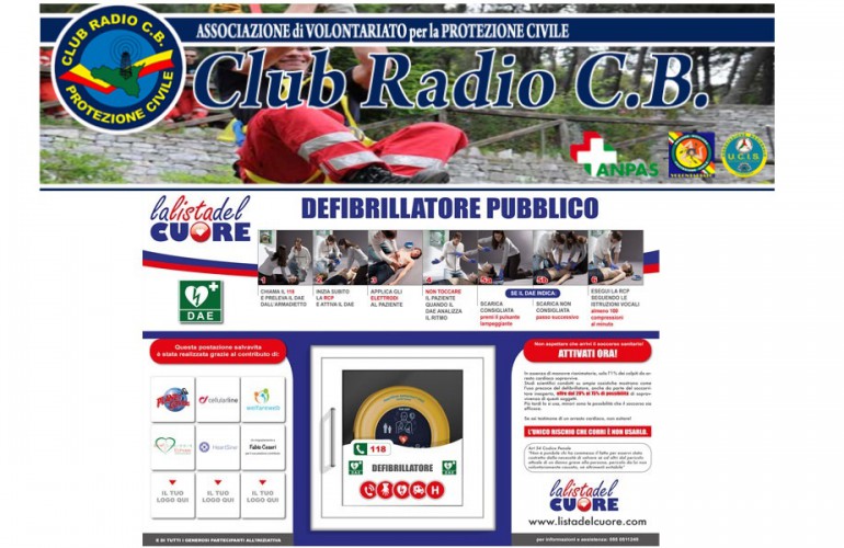 POSTAZIONE DAE – Associazione di volontariato “Club Radio C.B.”